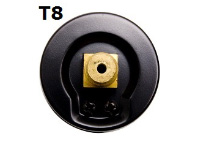 Model T8 Gauge - 1/4" NPT with Center Back Connection Non Filled